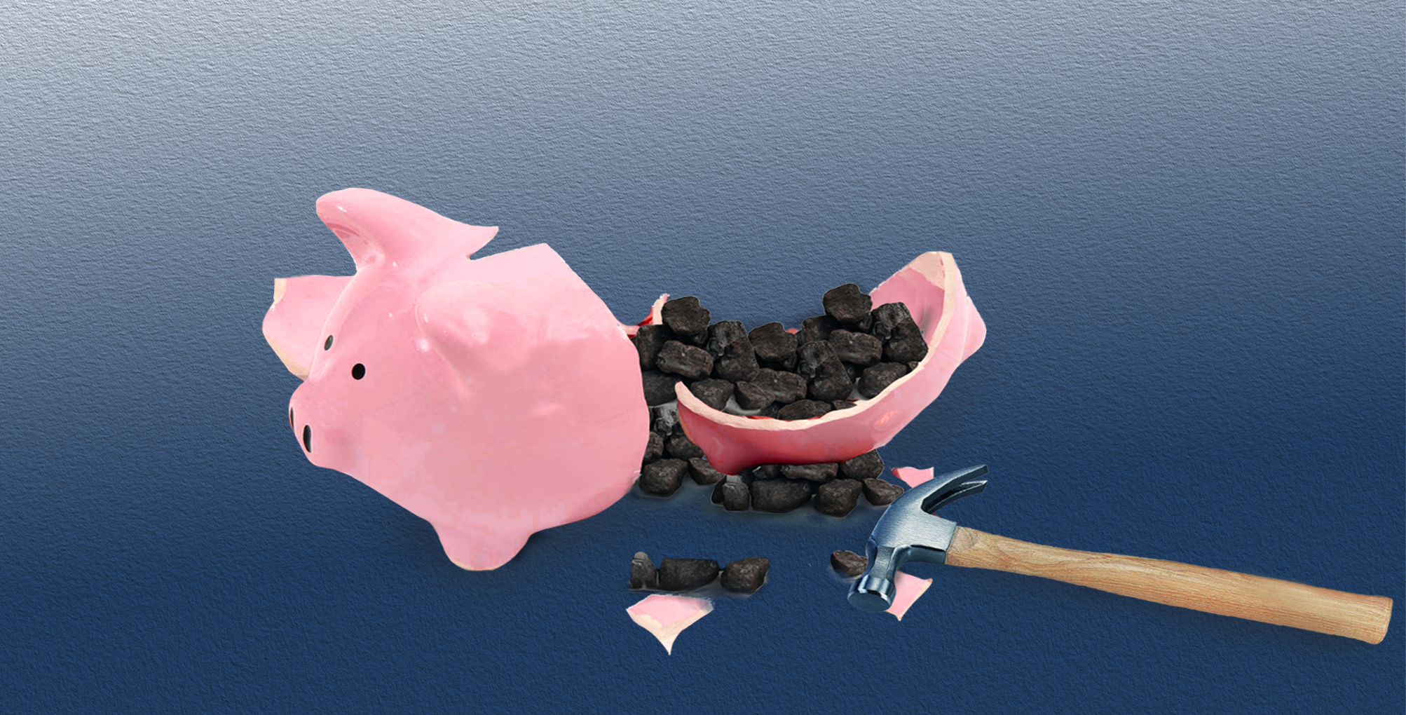 broken piggy bank